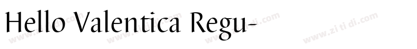 Hello Valentica Regu字体转换
